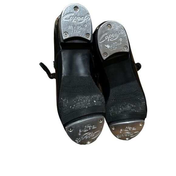 Capezio girls black tap shoes sz 2M - Picture 7 of 9